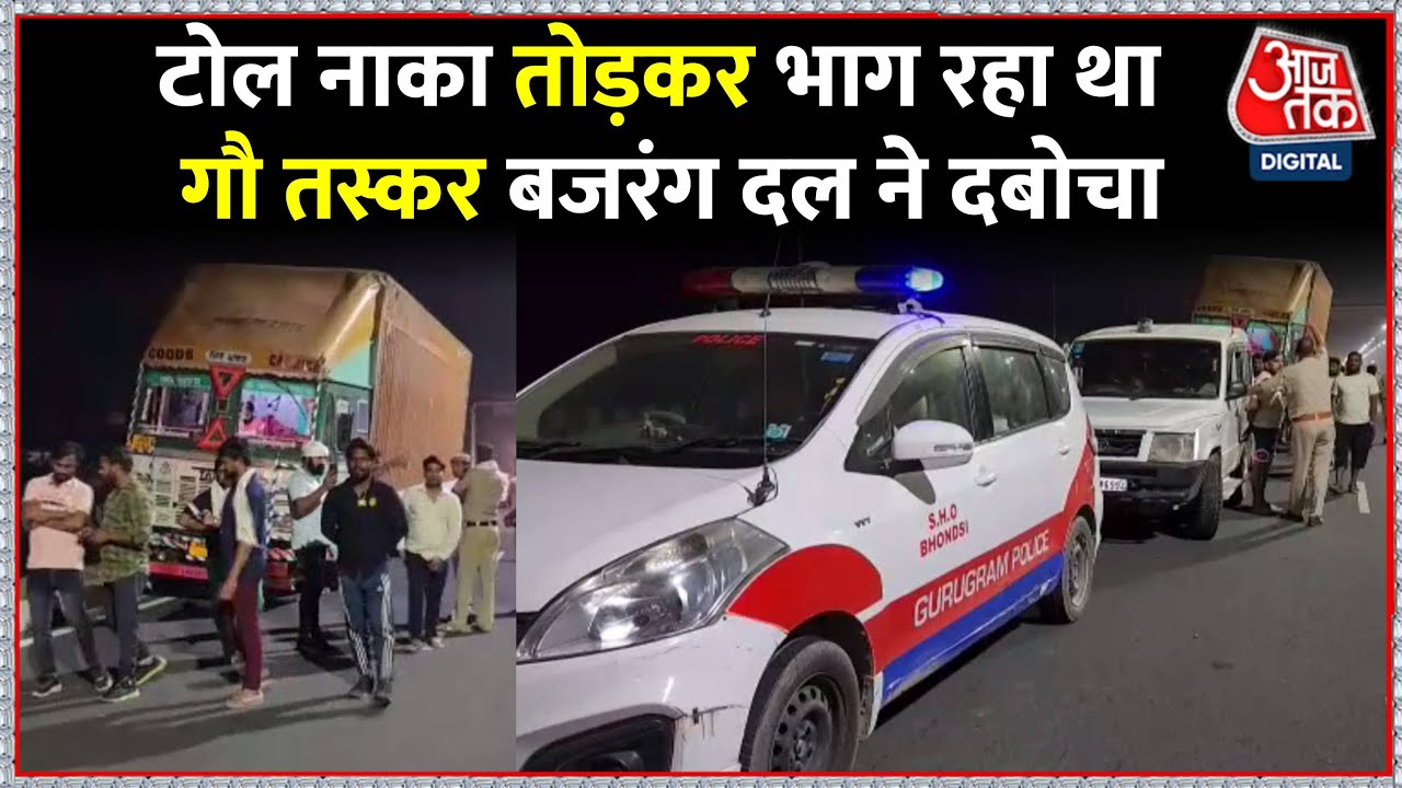 Delhi-Mumbai Expressway पर गौ तस्करों का तांडव, Gurugram Police ने पकड़ा गायों से भरा ट्रक | Aaj Tak