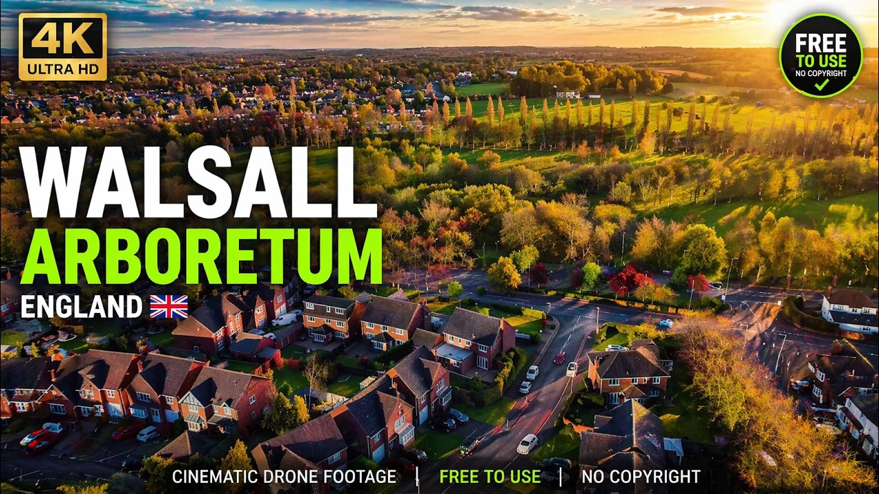 Walsall UK Drone Footage 4K 🇬🇧 | FREE Cinematic Aerial Views (No Copyright)