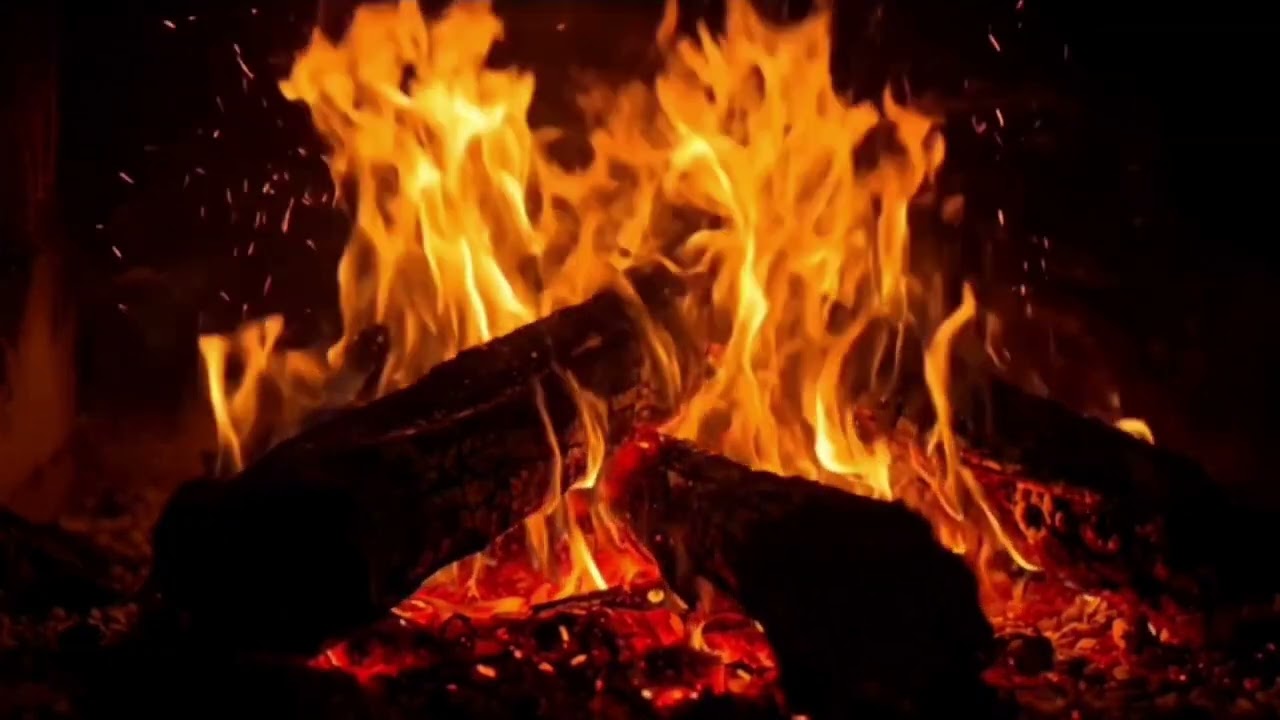 6 Hours Fireplace Fire & Natural Crackling Sounds 🔥 | Relaxing Ambience