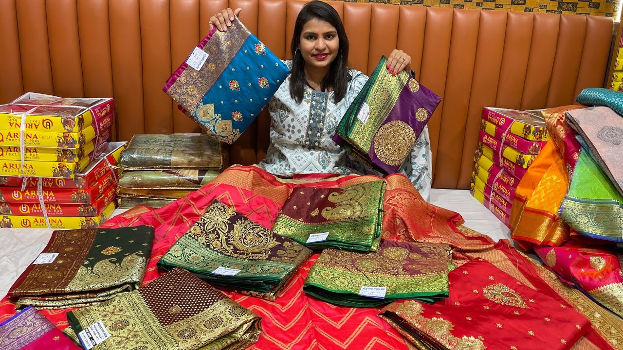 Banarasi Silk Saree Collection at Biggest Factory outlet Aruna Textile Hub, A To Z All Banarasi Sare