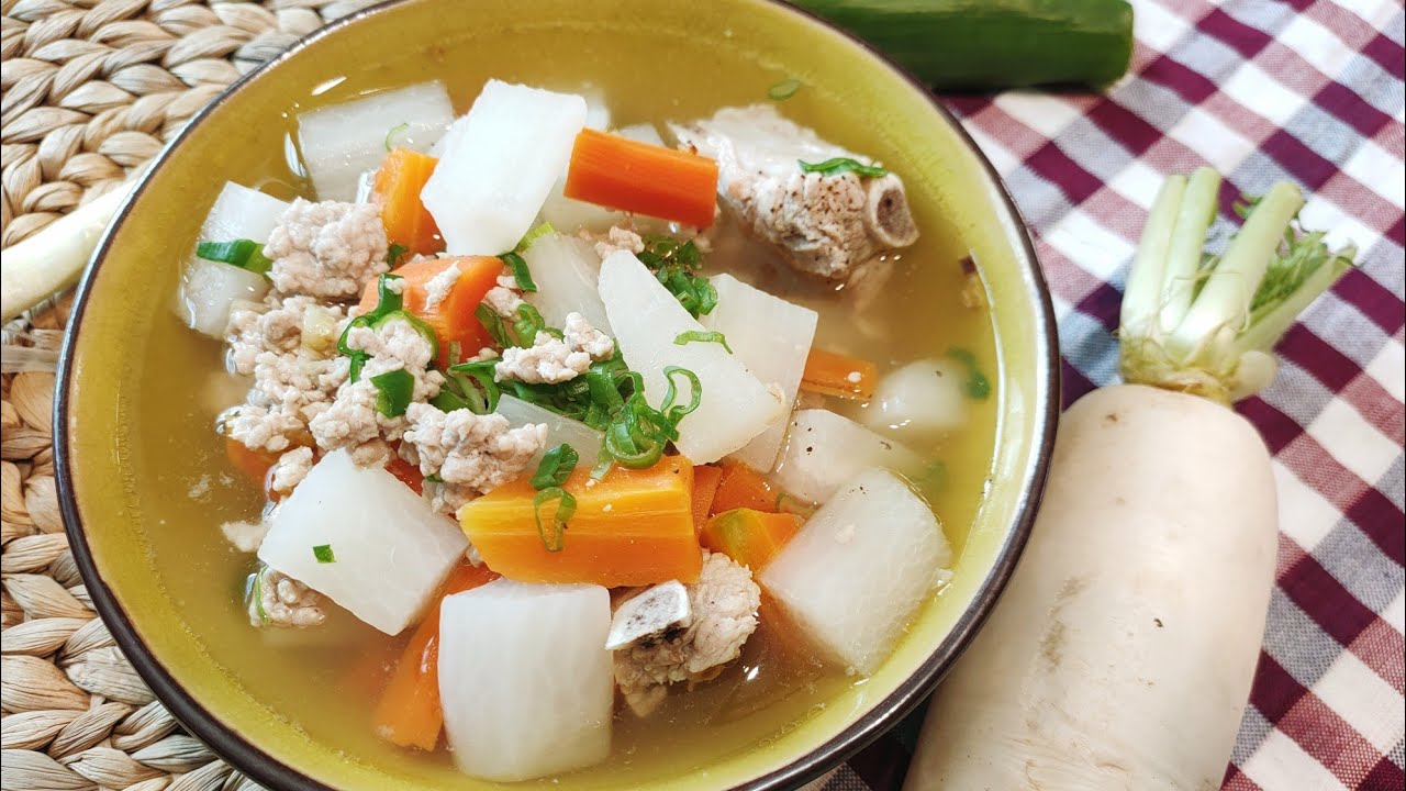 DAIKON ZUPPA  [Ricetta Cambogia Asiatica ] Aglio E Zenzero[Daikon soup ]