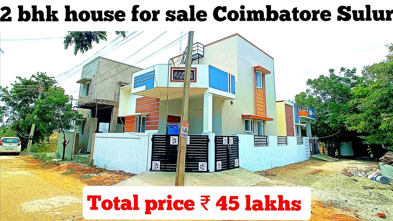 2 BHK ready to move house for sale in Coimbatore sulur east facing house entrance corner plot