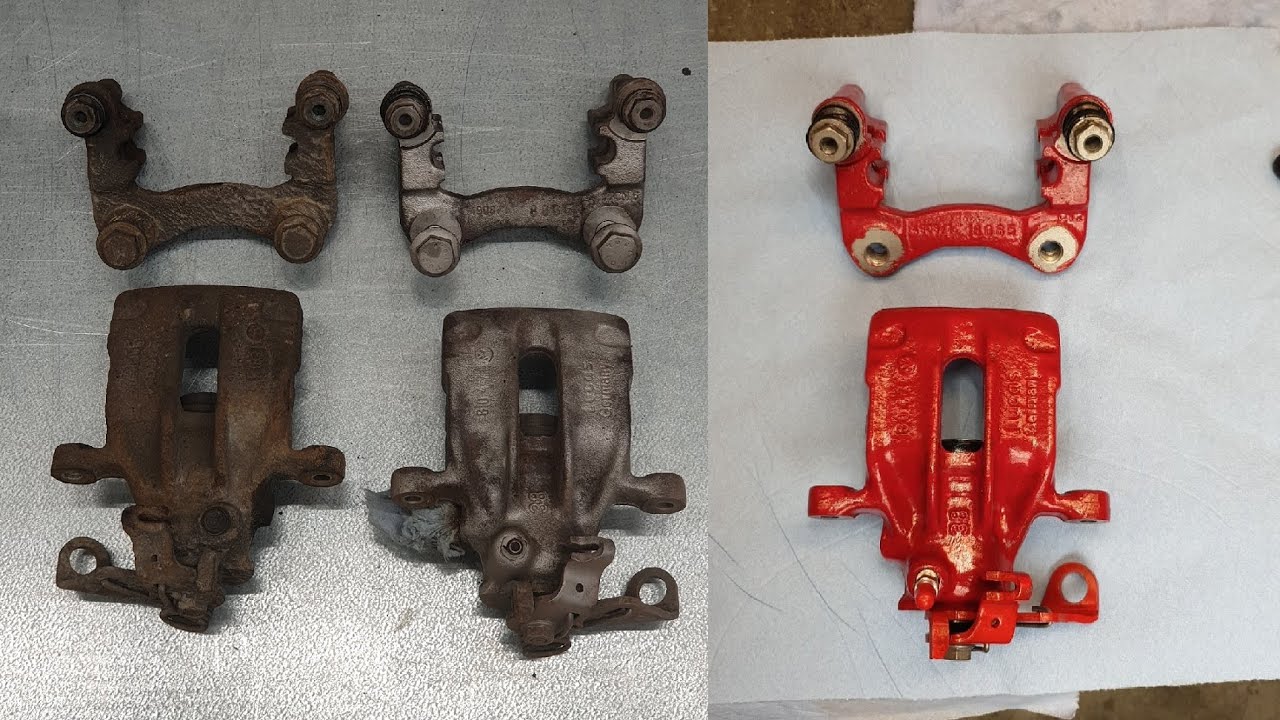How to rebuild overhaul restor rear brake caliper - VW Audi Skoda Seat - New piston and seals