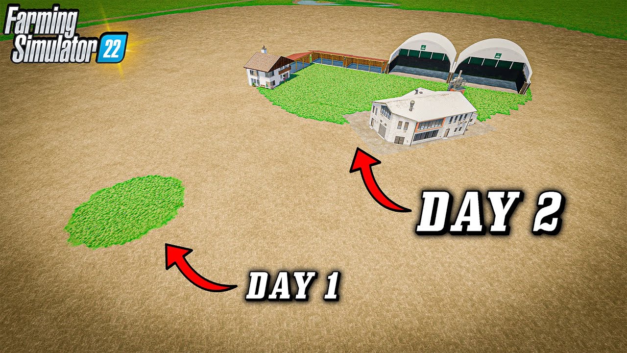 2 Years with 0$ on No Forestry Flat Map - Farming Simulator 22 Timelapse