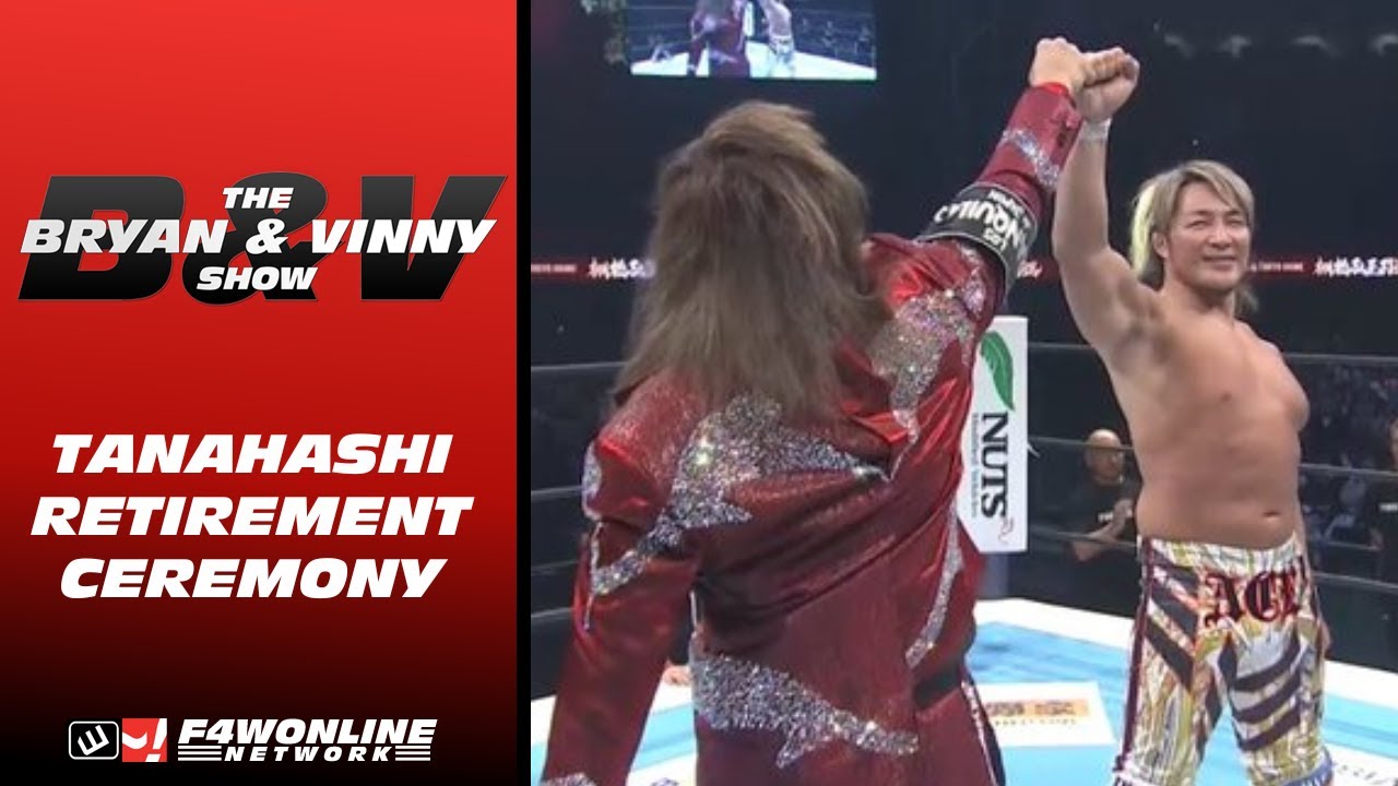 Stars & surprises at Hiroshi Tanahashi's retirement ceremony | Bryan & Vinny Show