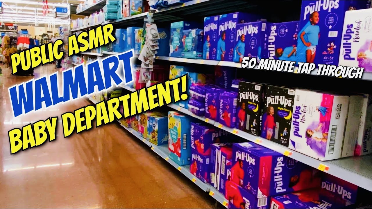 Public ASMR😻Walmart Baby Dept!👶50 Min Tap Through - FAST Tapping Crinkles Scratching Tracing & MORE!