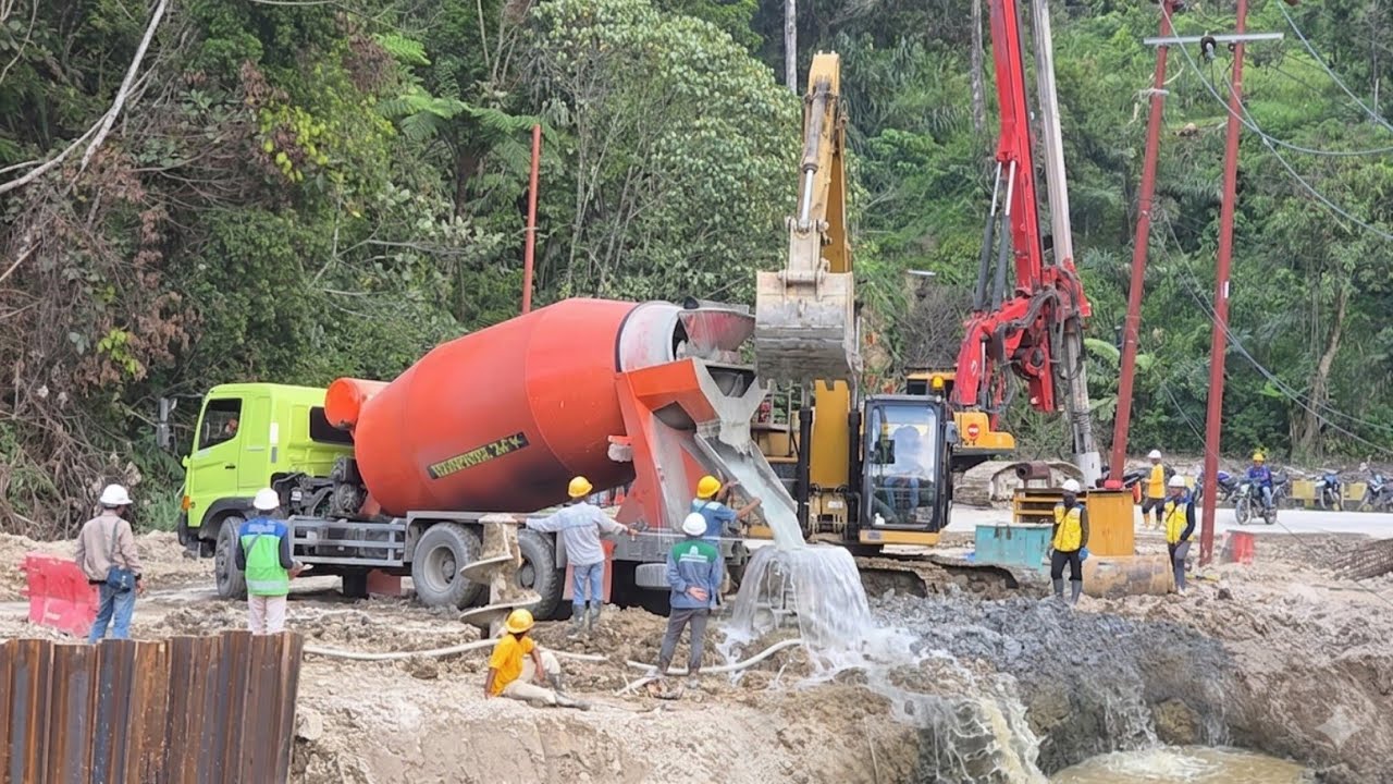 Pengecoran Bore Pile Di Jalur Batu Jomba !!! Jurang Akan Segera Bor