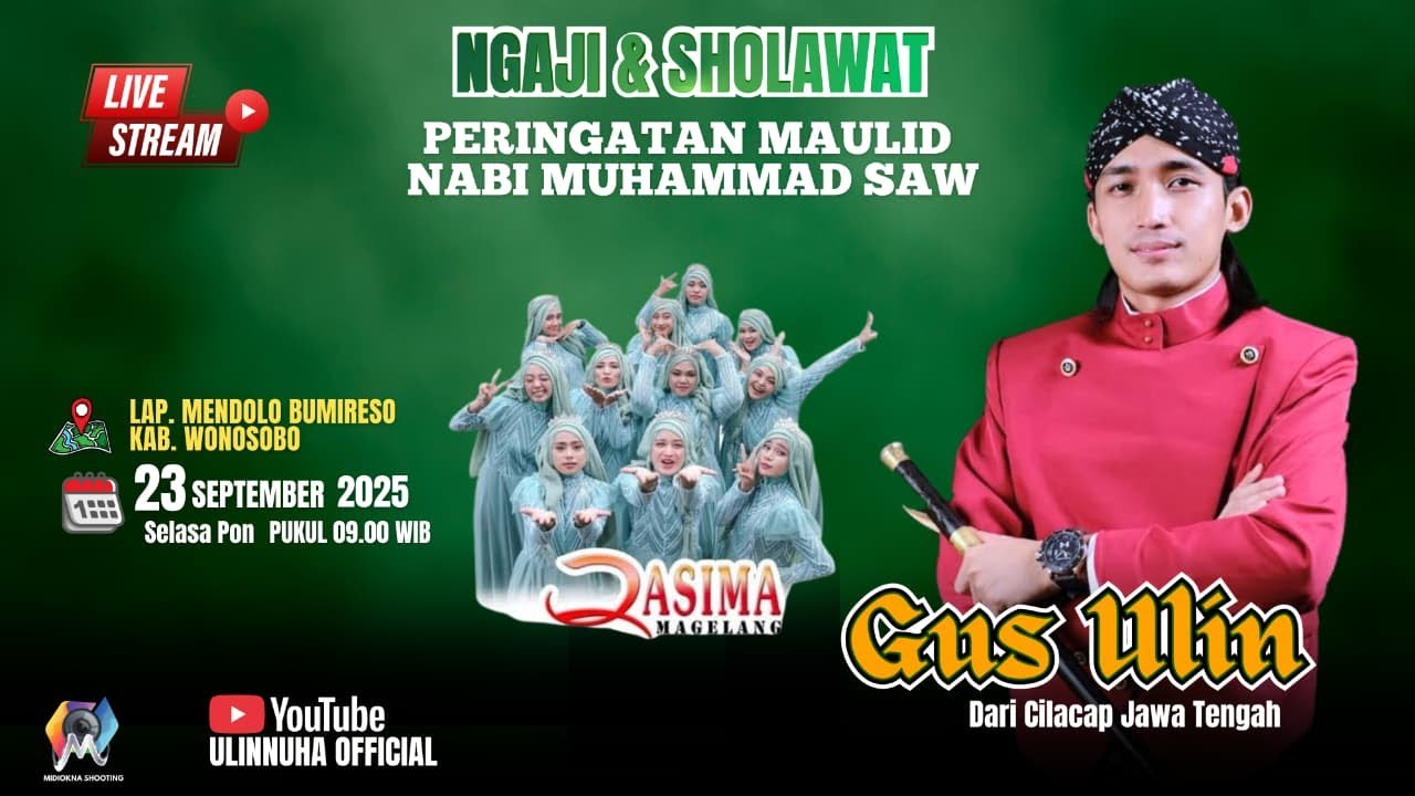 LIVE PENGAJIAN AKBAR GUS ULIN DAN SHOLAWAT QASIMA DI LAPANGAN MENDOLO BUMIRESO WONOSOBO