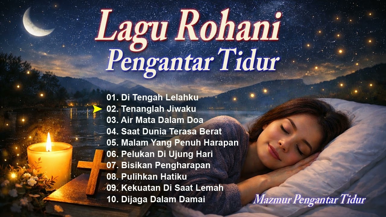 Lagu Rohani Pengantar Tidur untuk Pergumulan 💛 Lagu Rohani Malam Hari Menenangkan Hati