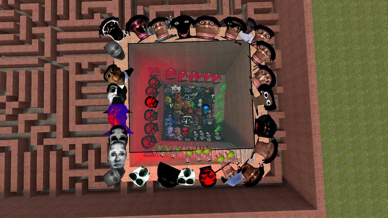 unlimited nextbots in big maze garrys mod snpc #snpc