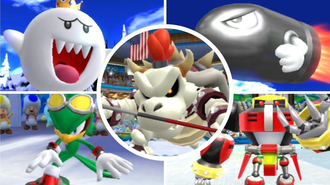 Mario & Sonic at the Olympic Winter Games - All Bosses