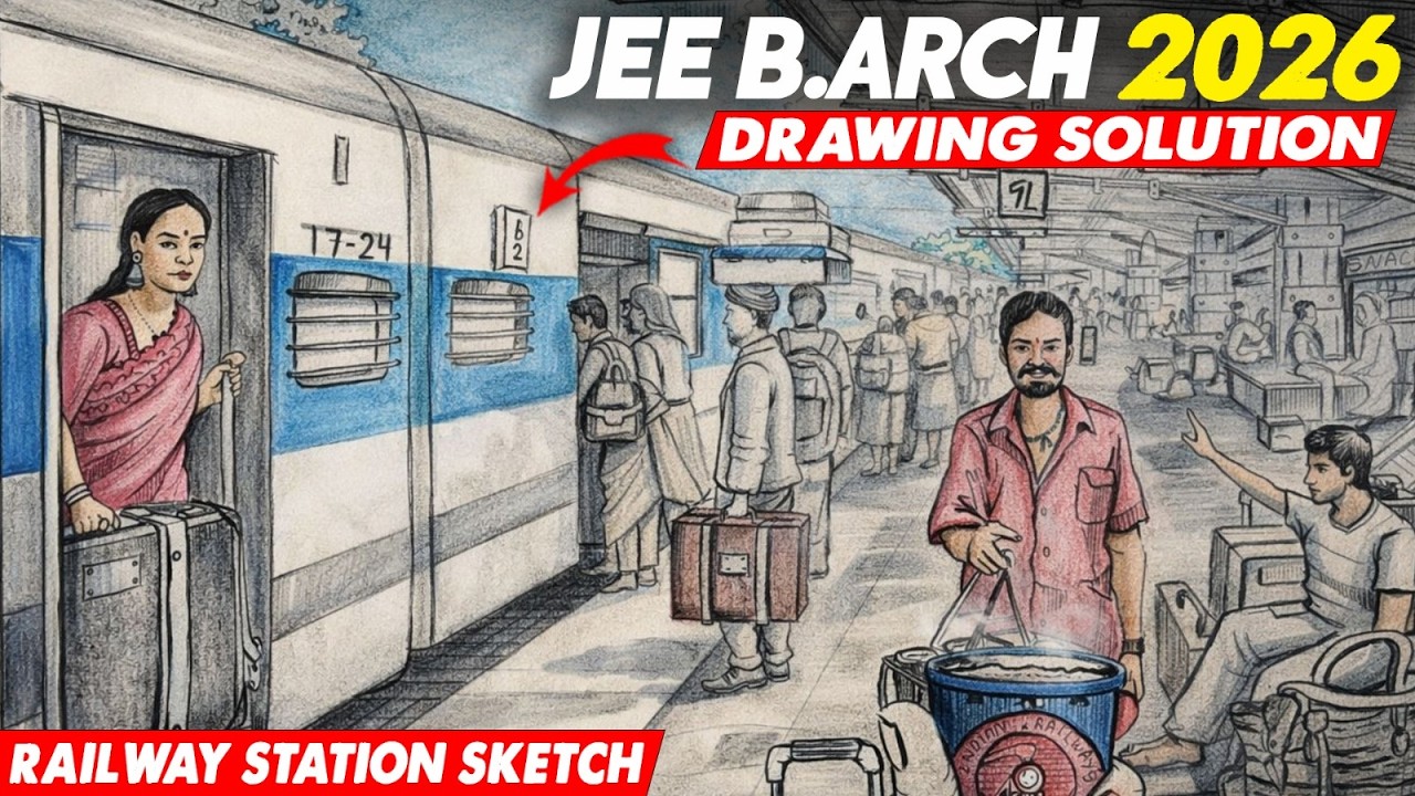 JEE Paper 2 B.Arch 2026 Drawing Paper Solution | Step-by-Step Explanation