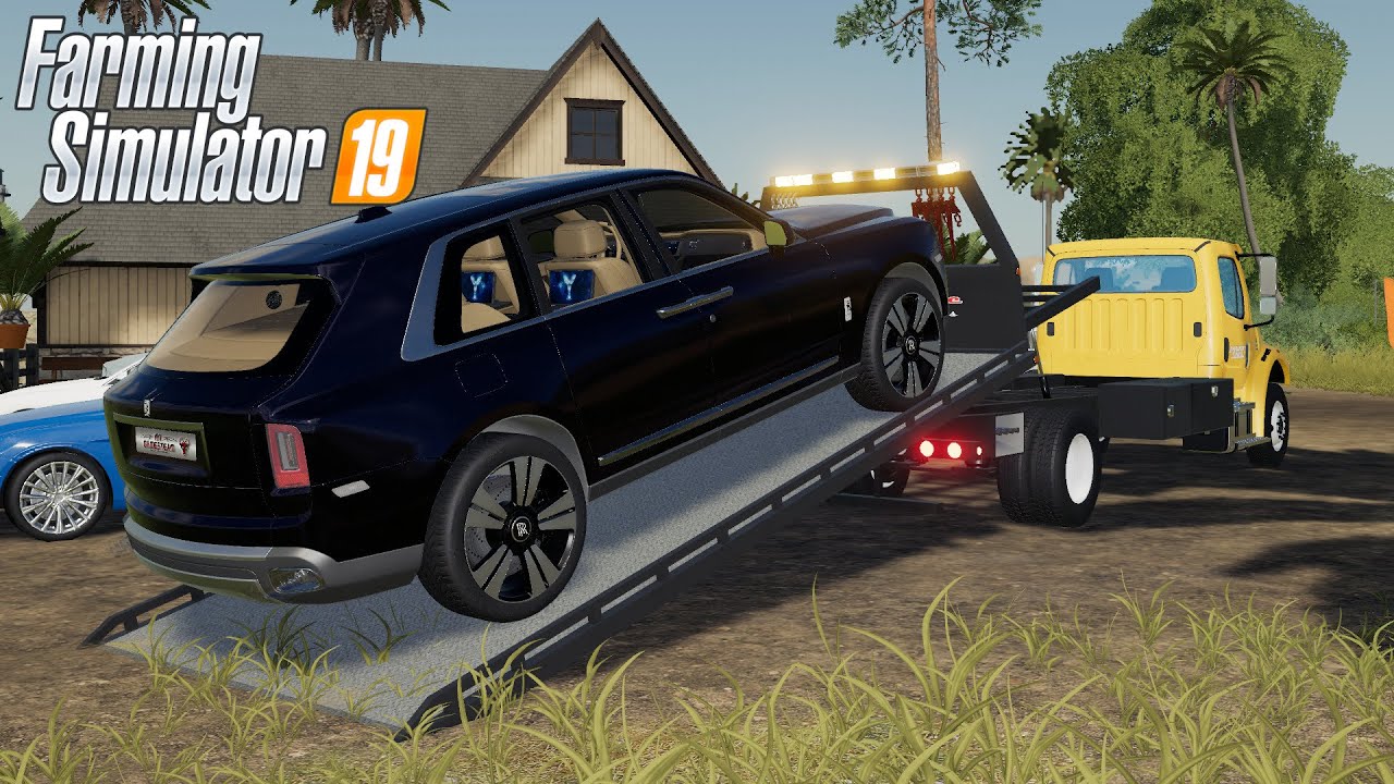 FS19 - TOWING A BRAND NEW LUXURY CAR with TOW TRUCK - Truck Mod for Farming Simulator 2019 ROLEPLAY