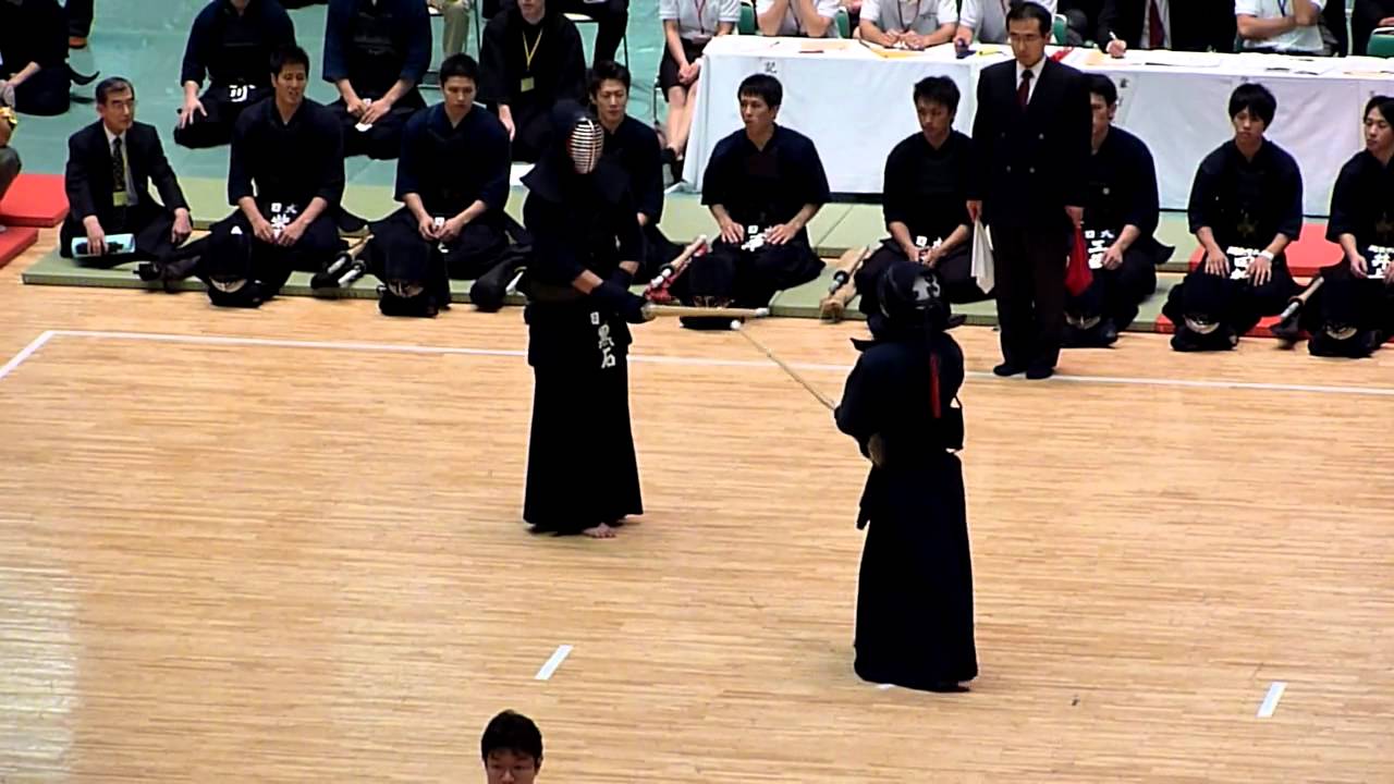 2012関東学生剣道優勝大会 ベスト16 代表 日大 黒石 vs 関東学院 一番ヶ瀬