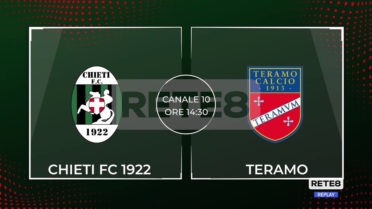 Serie D Chieti -Teramo in diretta su Rete8 - Gli impegni delle altre abruzzesi