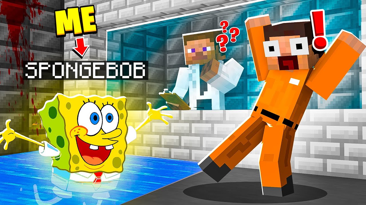 I Became SPONGEBOB in MINECRAFT! - Minecraft Trolling Video