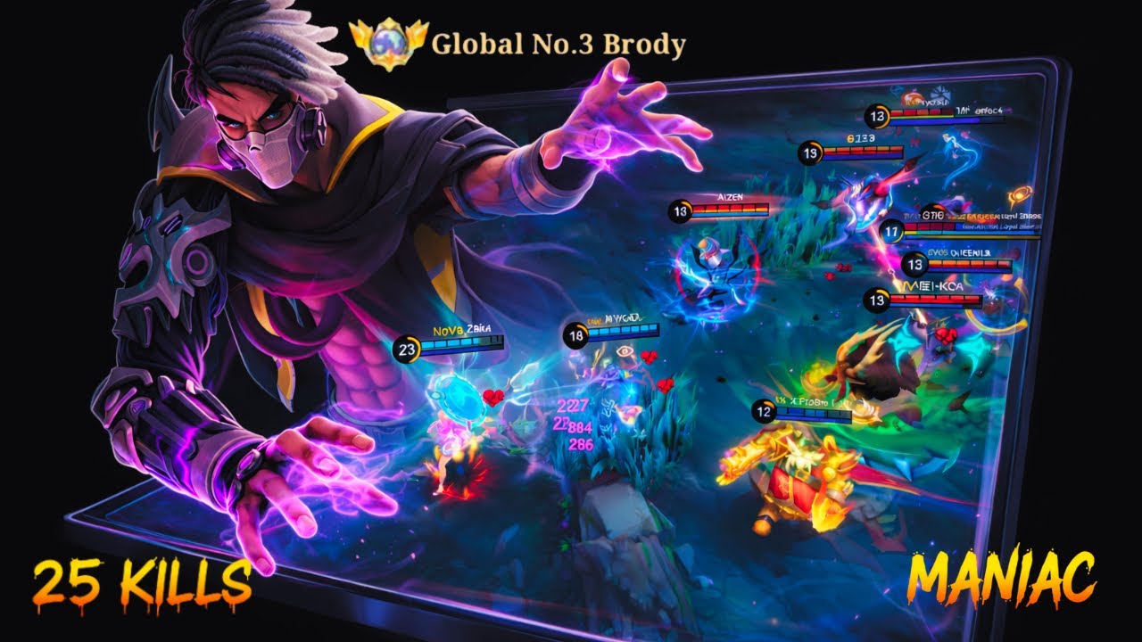 THE SCARIEST BRODY YOU’LL EVER SEE 😈 | 🏆 Global #3 | 25 Kills + Maniac | MLBB BRODY GAMEPLAY 