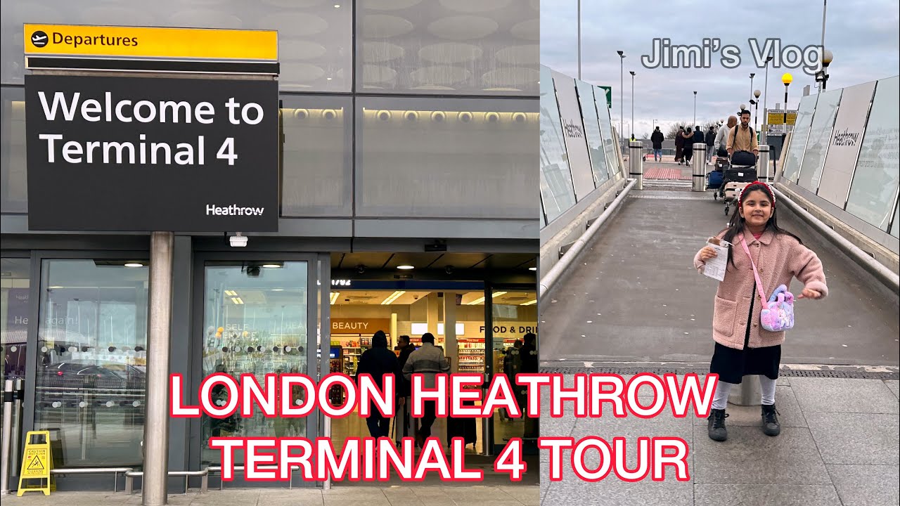 London, England - Heathrow Airport Terminal 4 - Terminal 4 in London Walking Tour|#viral #vlog17 #yt