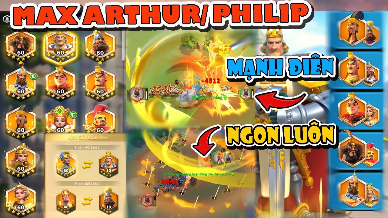 Đổi MAX ARTHUR /PHILIP .TEST ALL CAV .Đâu Là Cặp Tướng Mạnh Nhất Meta ?Nevsky/ArThur Bá Quá Nhỉ ?