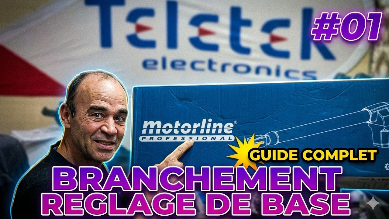 Automatisme MOTORLINE pour porte battant Branchement et réglage -part 1 -