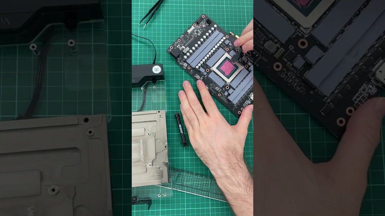Asus Strix RTX 4090 EK Quantum Vector&sup2; Waterblock Installation Timelapse