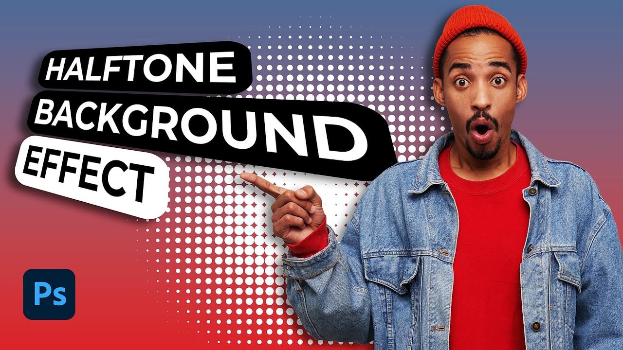 Halftone Background Effect in Photoshop - Quick Photoshop Tutorial