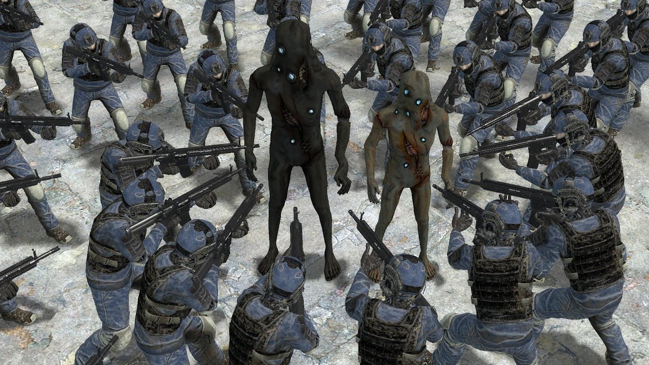 SCP-1499 VS 100 SCP GUARD!! Garrys Mod Sandbox