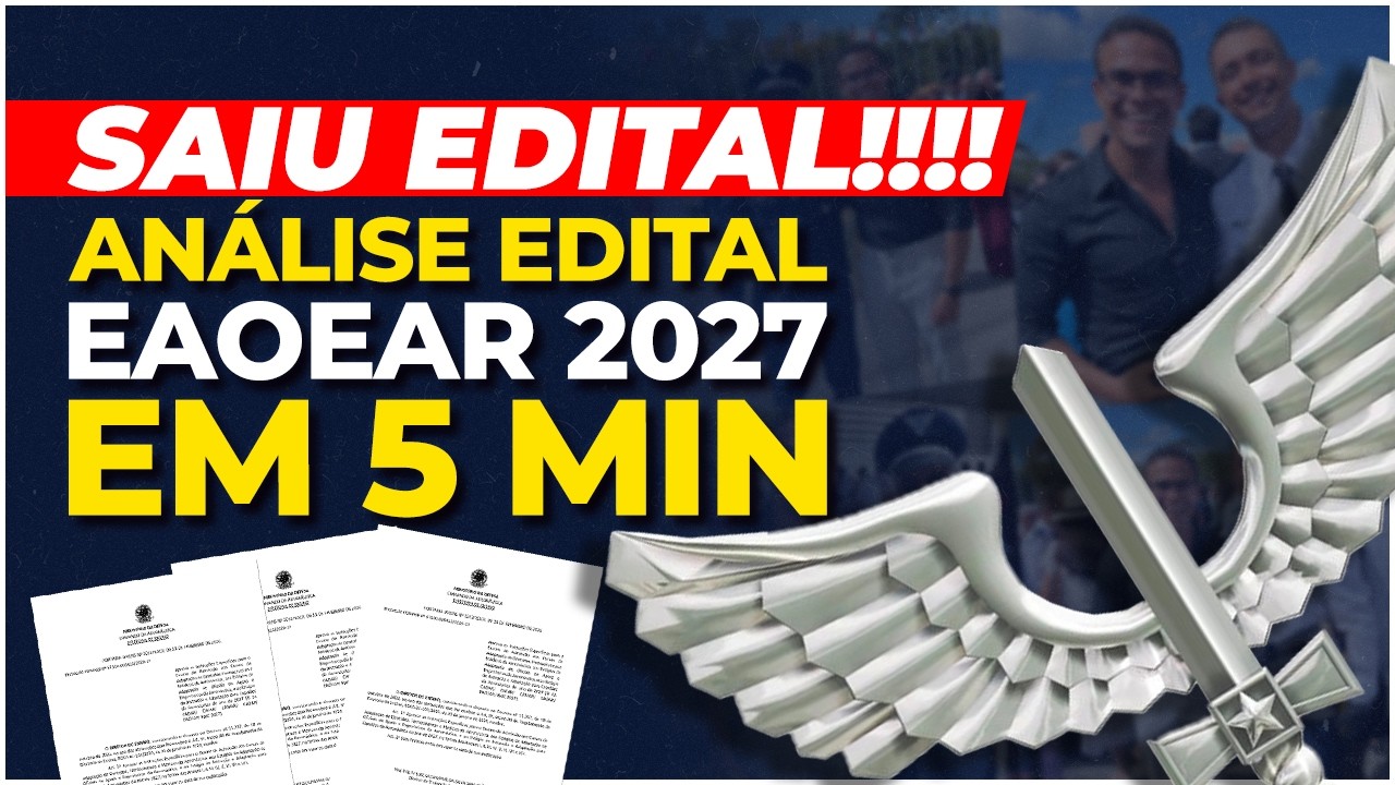 SAIU O EDITAL EAOEAR 2027! 18 Vagas e Mudança no PESO da Específica | Bizu do Engenheiro 👷‍♂️💡