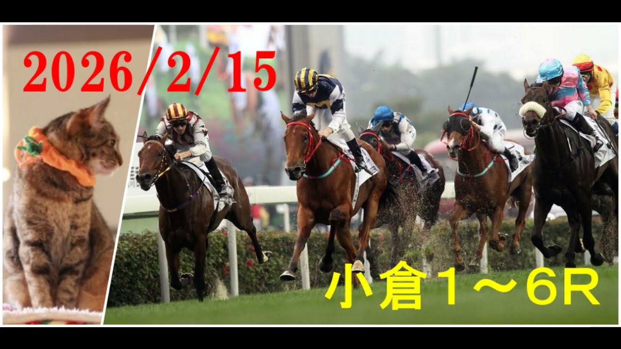 2026/2/15　小倉１～６レース　枠順確定