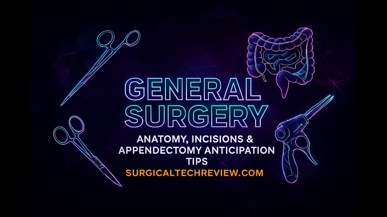General Surgery Training: Appendectomy Anatomy, Incisions & Surgical Tech Anticipation Tips