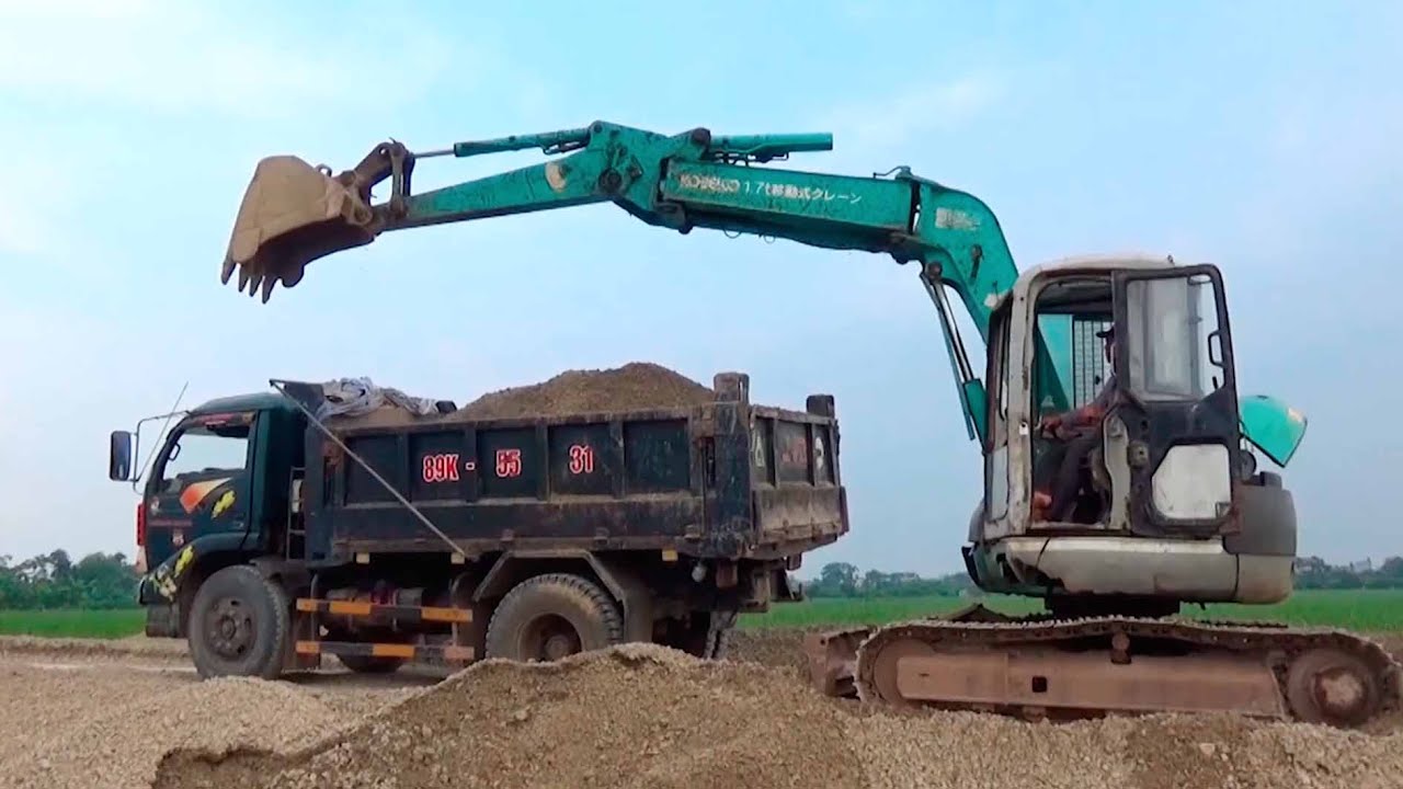 #excavator Summary of excavators, road rollers, and construction site dump trucks