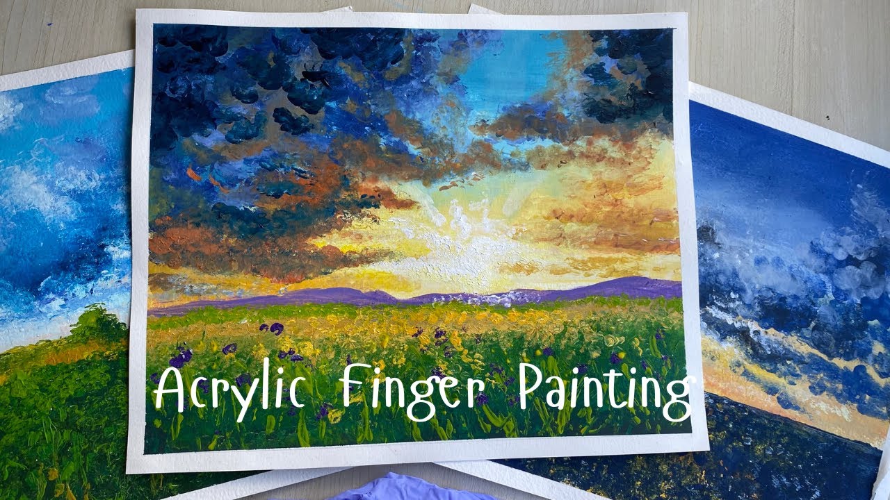 Acrylic finger painting