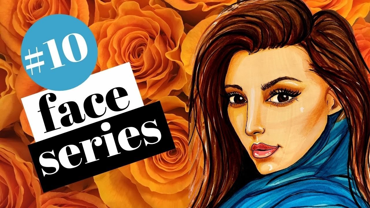 HOW to DRAW & SHADE a 3/4 View Face in Copic Markers (Whimsical Women #10)