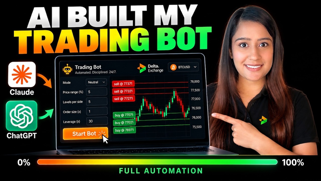 How to Build an Algo Trading Bot With AI &mdash; No Coding | Claude Code + Delta Exchange