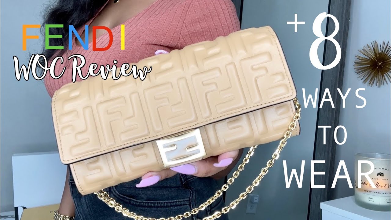 Обзор кошелька Fendi на цепочке + как носить | Обзор кошелька Fendi Woc + что помещается внутри |...