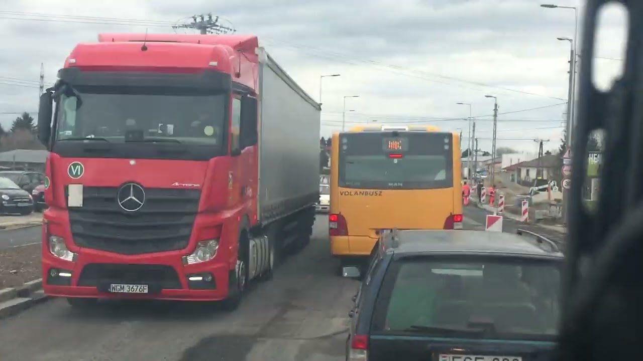 Mit lát a buszsofőr? | Győr, 28-as járat, Marcalváros - Ipari Park - LOC1 - LOC2 csarnok | (5x seb.)