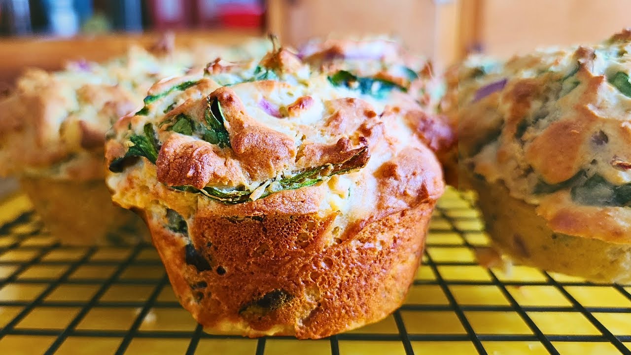 Spinach and Feta Muffins – Fluffy, Cheesy & Easy!
