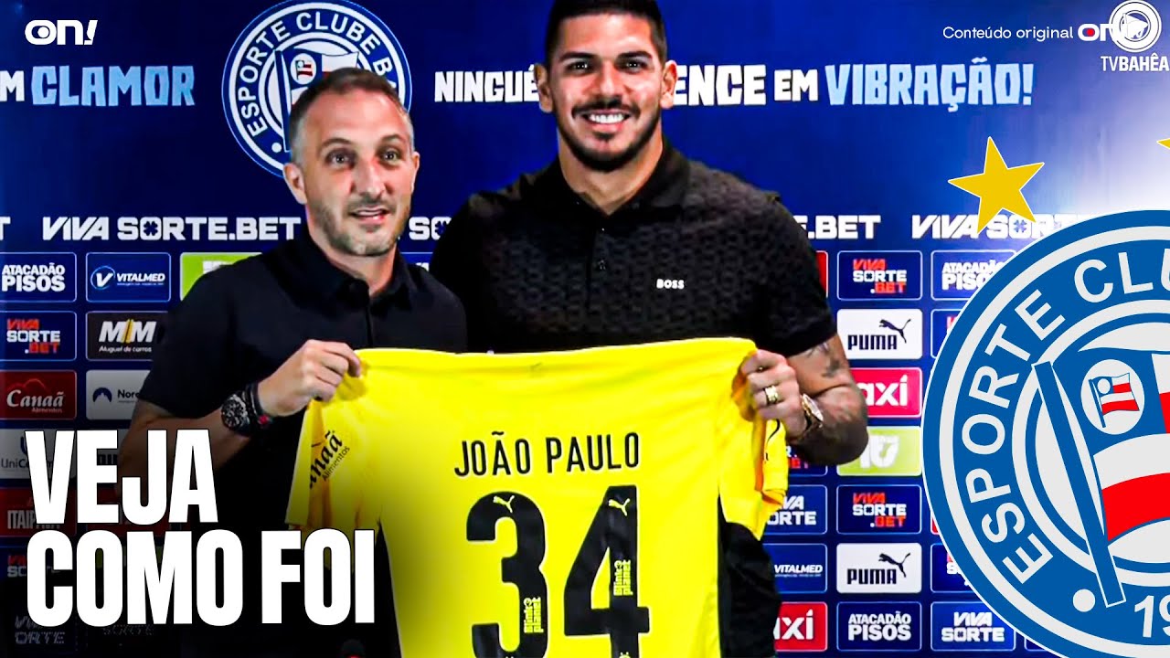 VEJA COMO FOI A PRIMEIRA APRESENTAÇÃO DA CARREIRA DE JOÃO PAULO NOVO GOLEIRO DO BAHIA