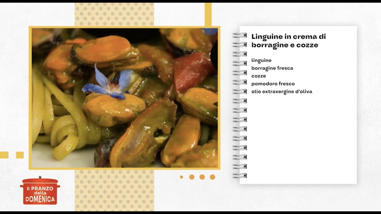Linguine in crema di borragine e cozze - 𝗜𝗹 𝗽𝗿𝗮𝗻𝘇𝗼 𝗱𝗲𝗹𝗹𝗮 𝗱𝗼𝗺𝗲𝗻𝗶𝗰𝗮