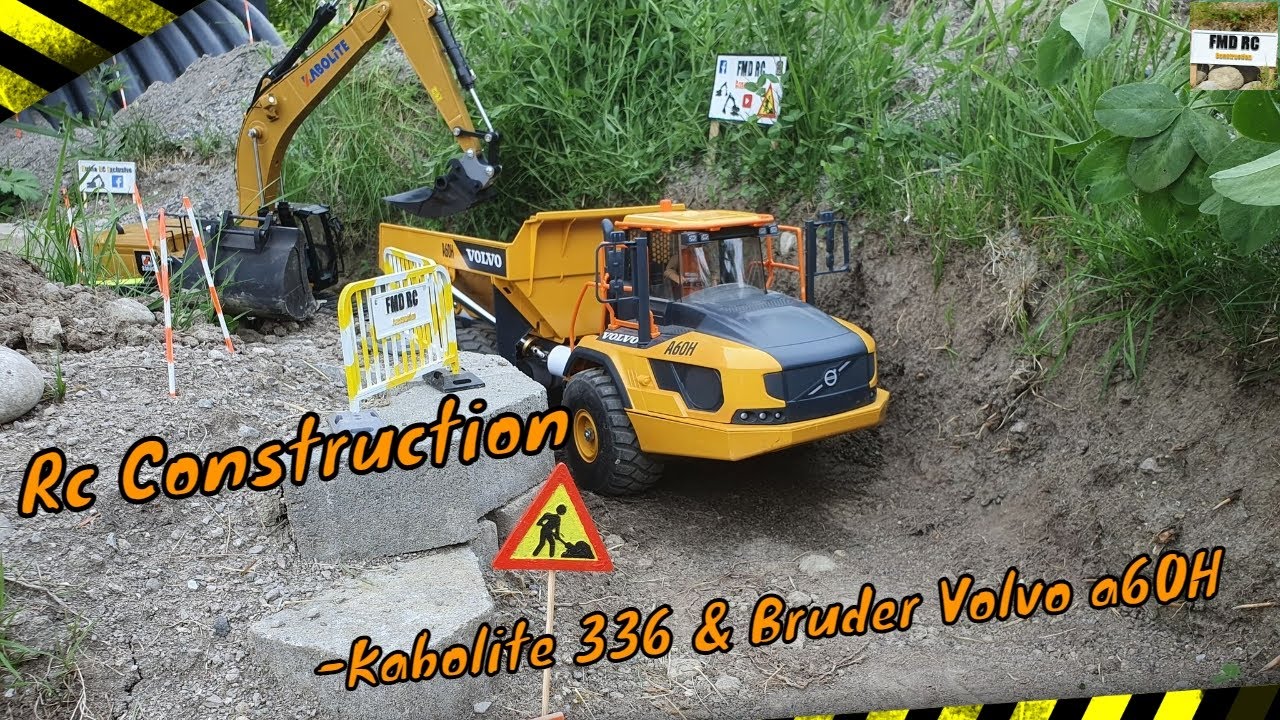 RC CONSTRUCTION MACHINES - Kabolite 336 - Bruder Volvo A60H - Road Building