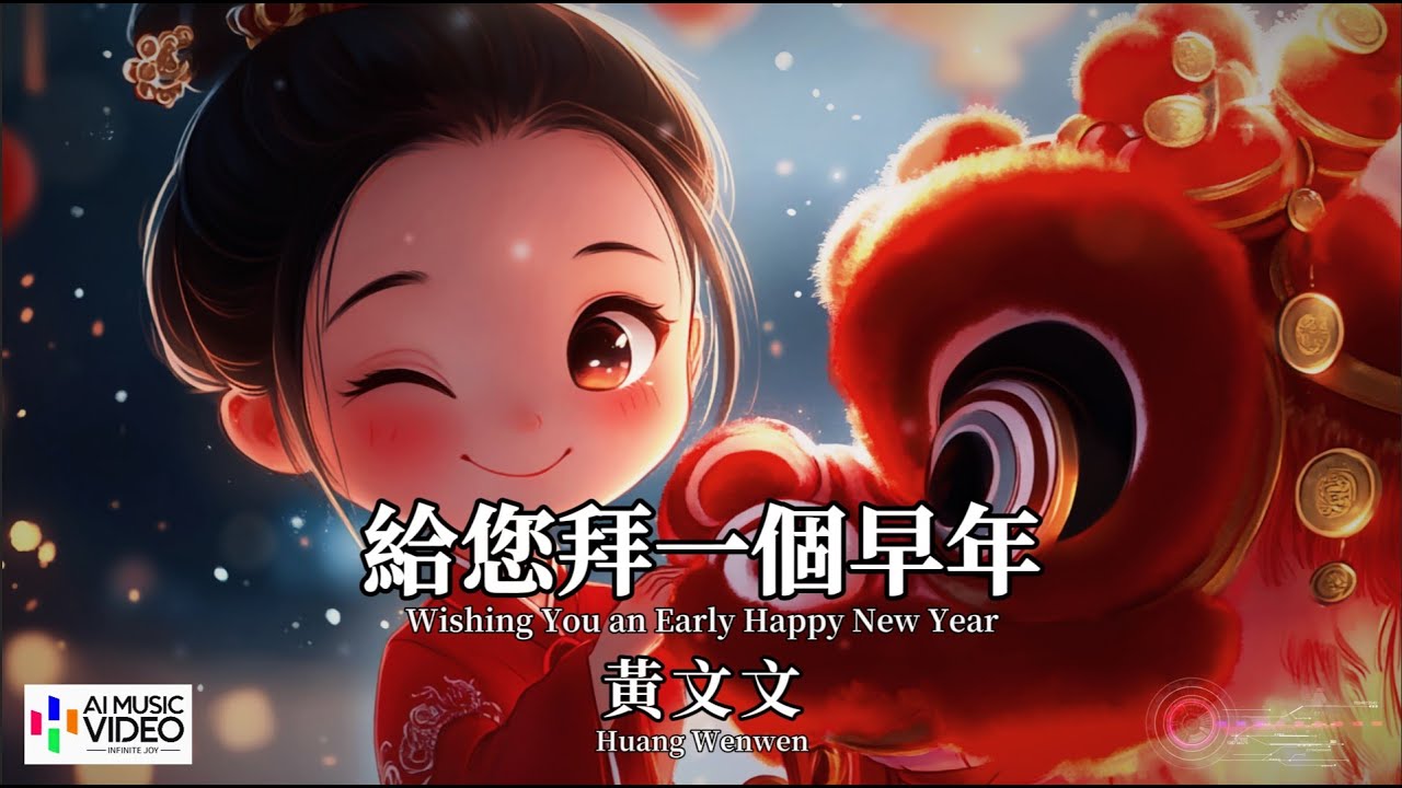 【高清MV】黃文文 - 給您拜一個早年【Pinyin + Eng Sub | AI音樂視頻 | 繁體拼音英文動態字幕】Huang Wen Wen 【黄文文  -  给您拜一个早年】