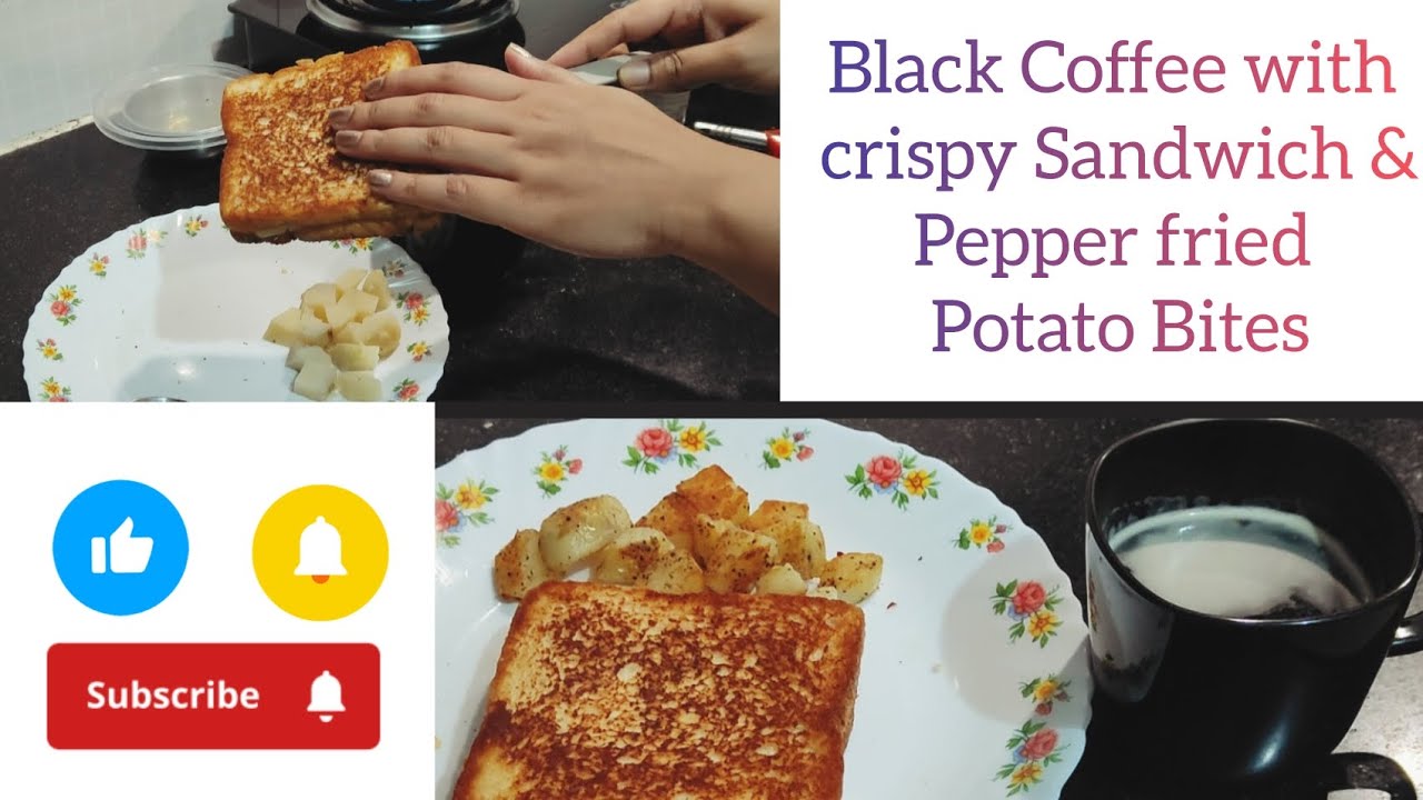 Evening Mini Vlog! Recipe for black pepper potato bites with crispy sandwich. 