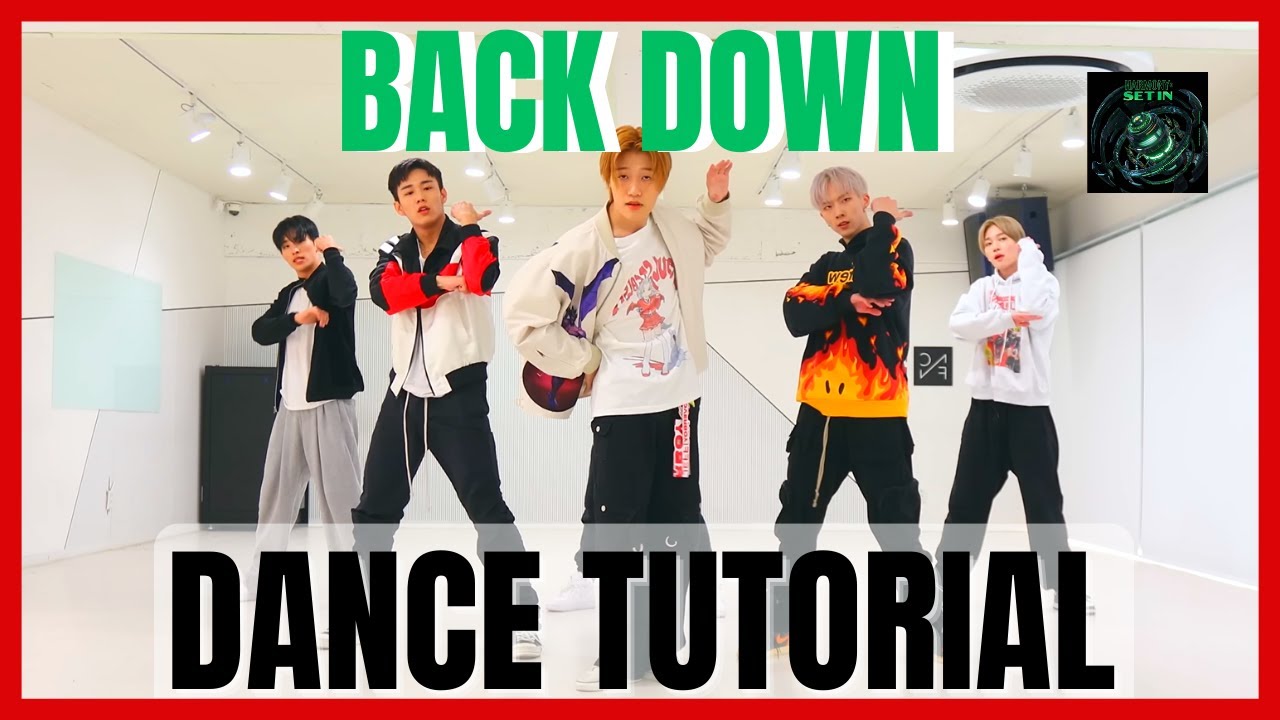 P1Harmony - 'Back Down' Dance Practice Mirrored Tutorial (SLOWED)