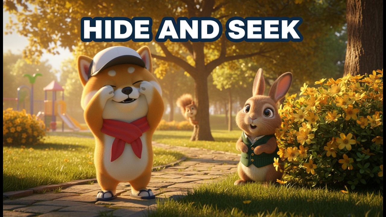 3D Dog Animation: Hide and Seek Fun with Misa and Friends