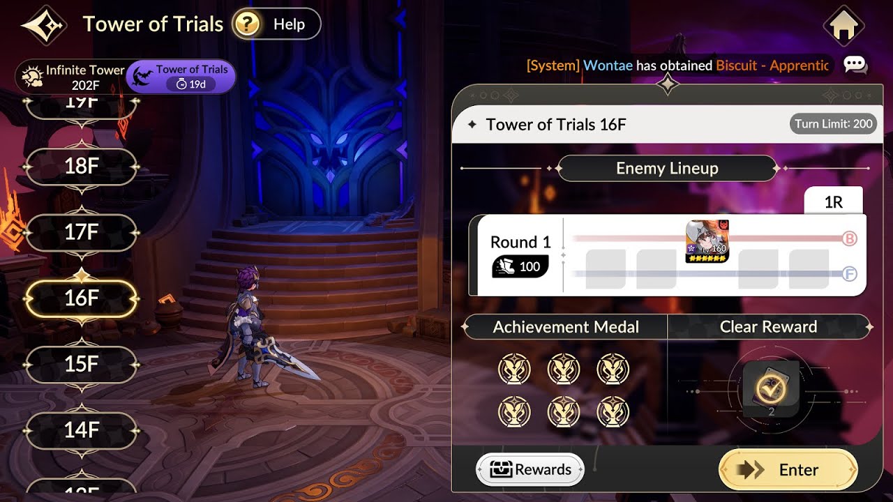Tower of Trials 16F Spike 6 Medals - Seven Knights Re:BIRTH