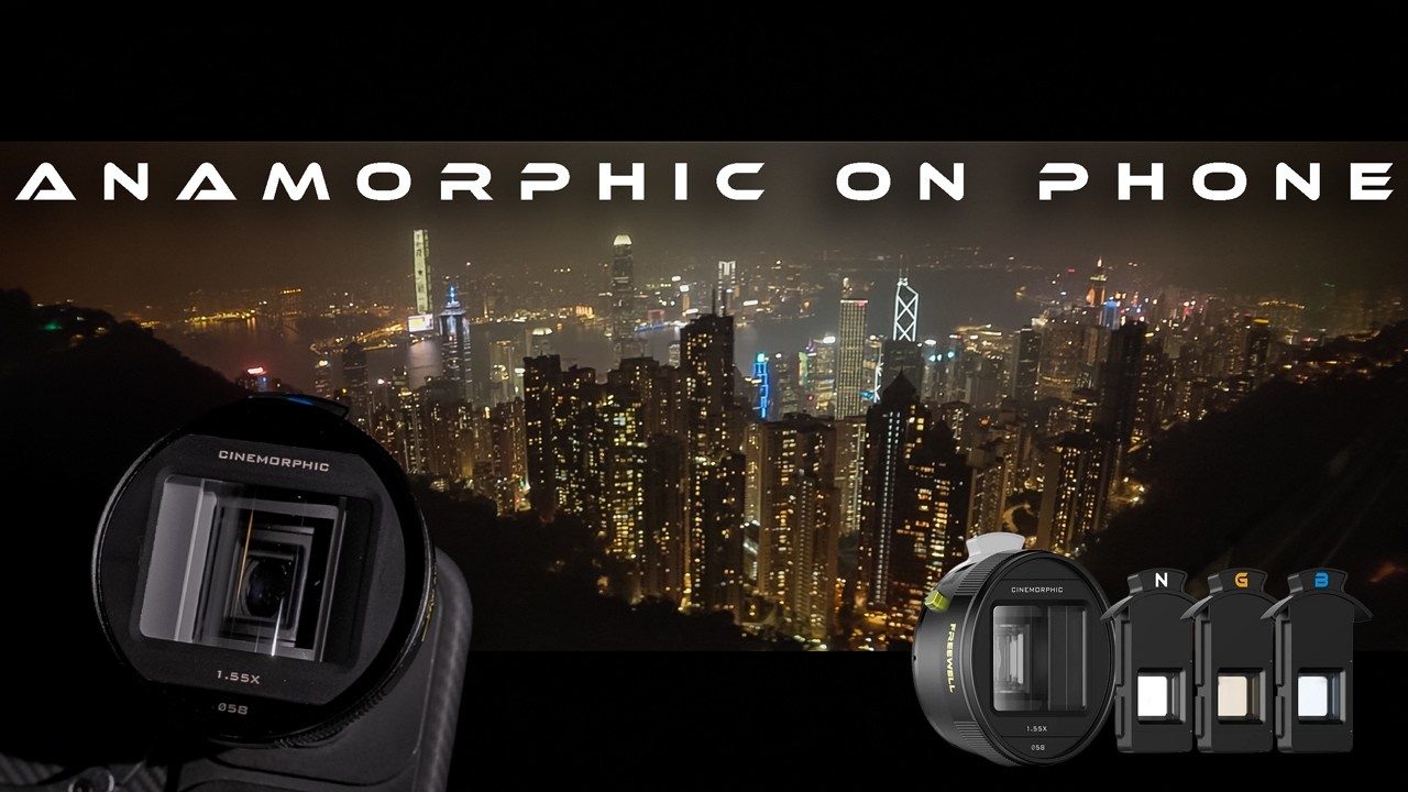 Freewell - Steven Divish 1.55x Pro Cine Anamorphic 3in1 เลนส์มือถือที่ถ่ายทำให้ภาพเหมือนกล้อง Cinema