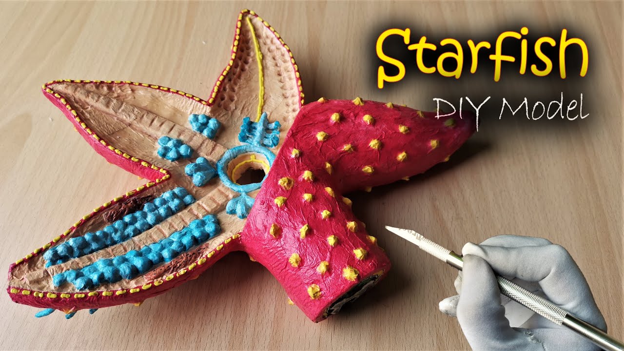 Starfish 3D Model | Styrofoam  Carving Art | DIY Project | Holiday Homework