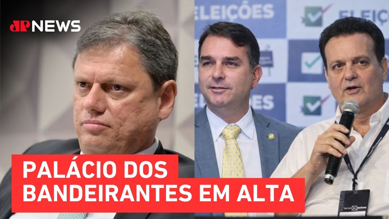 Tarcísio de Freitas terá reunião decisiva com Flávio Bolsonaro e Kassab em SP | TEMPO REAL