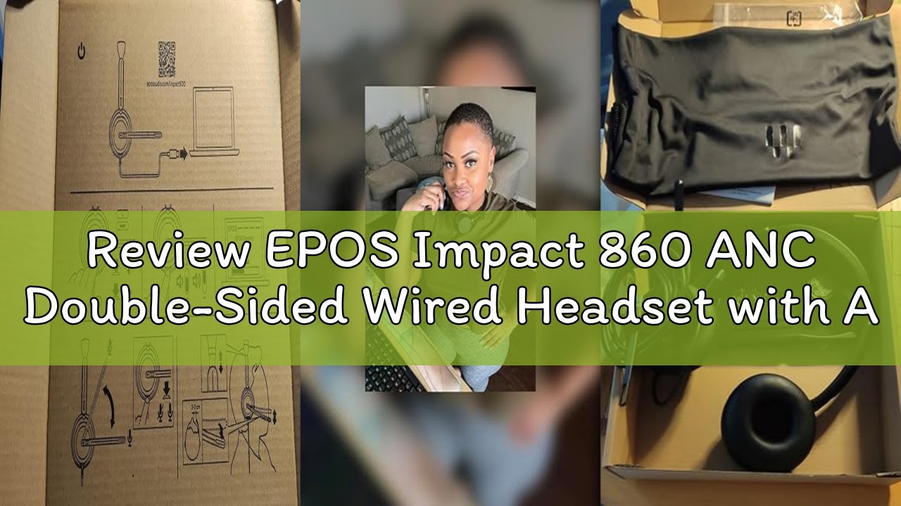Review EPOS Impact 860 ANC Double-Sided Wired Headset with Active Noise Cancellation, USB C and USB
