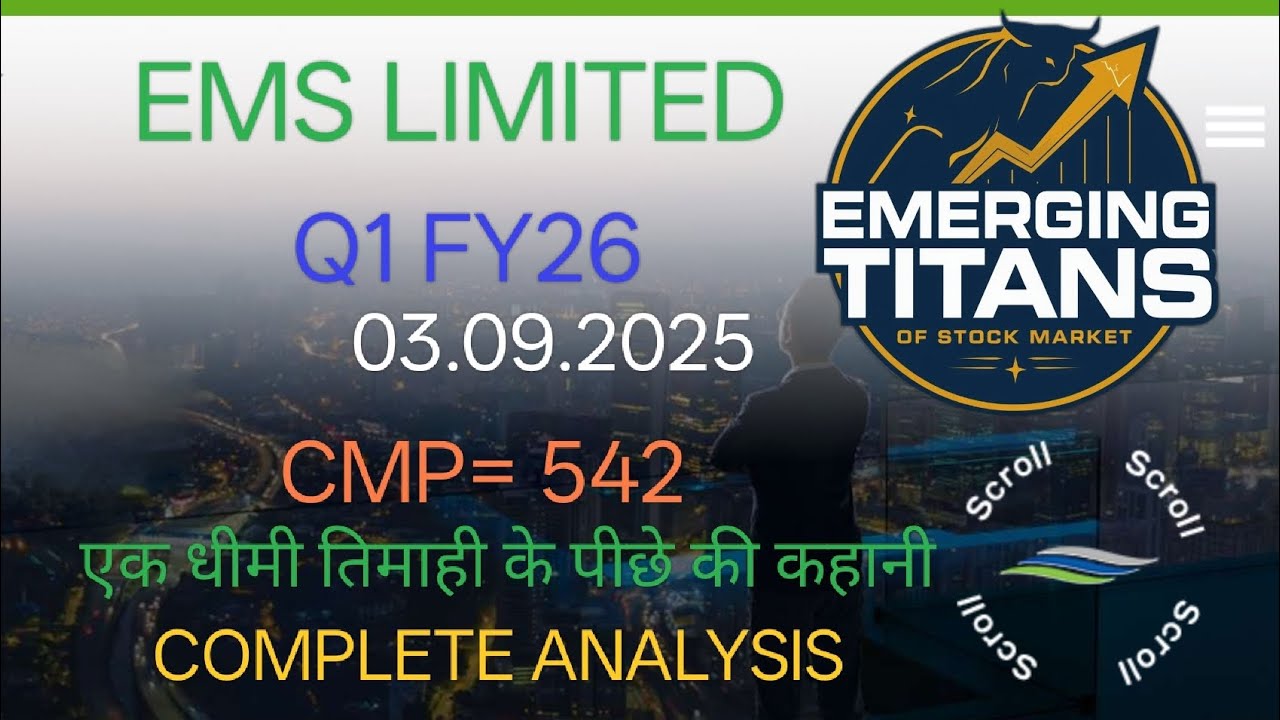EMS Ltd Earnings Story | From Struggle to Opportunity in Water Sector | Q1 FY26 Results